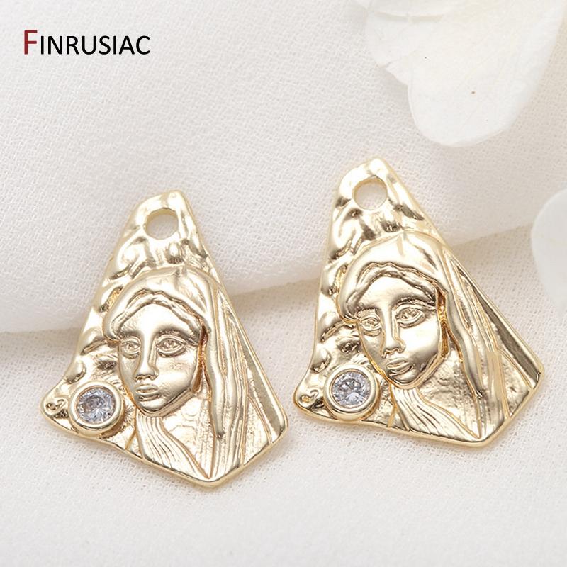 Gold Plated Commemorative Coin Pendant Charms For DIY Jewelry Making High Quality Bracelet Necklace Earring Pendants Findings