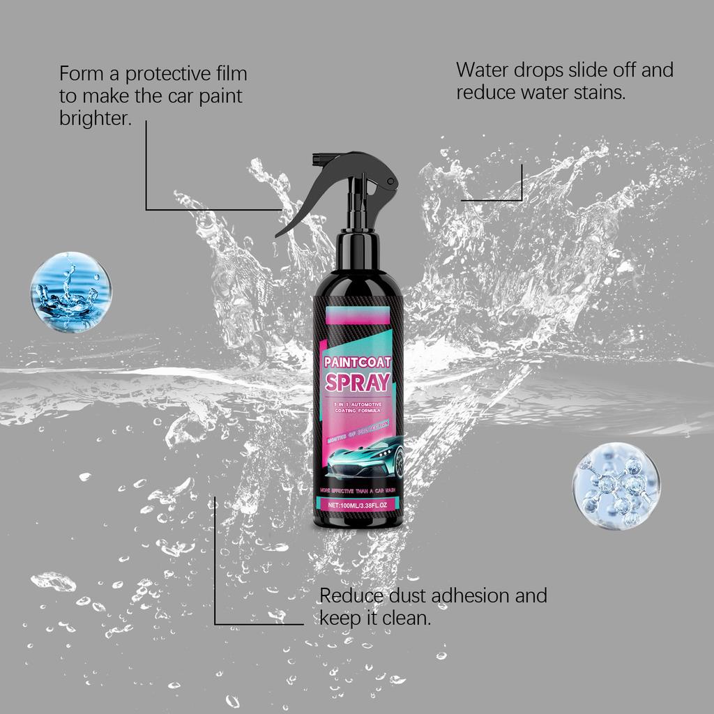 Автомобильный спрей-покрытие Автомобильное покрытие краской Спрей-покрытие Легко полируется и обслуживается, устойчив к грязи 100 мл