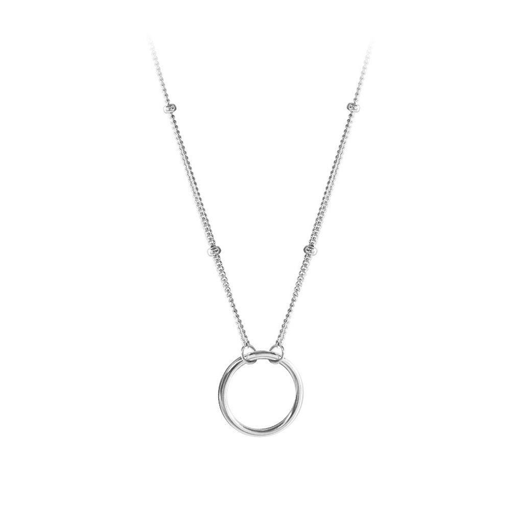 Круглое ожерелье из стерлингового серебра 925 пробы с подвеской в виде ключицы, элегантное женское ювелирное изделие