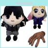 Wednesday Addams Stuffed Animals Hand Palm 23cm 89g