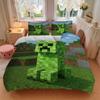 Постельное белье Minecraft Creeper Adventure Print 3 шт. Пододеяльник с 2 наволочками Домашний подарок на день рождения