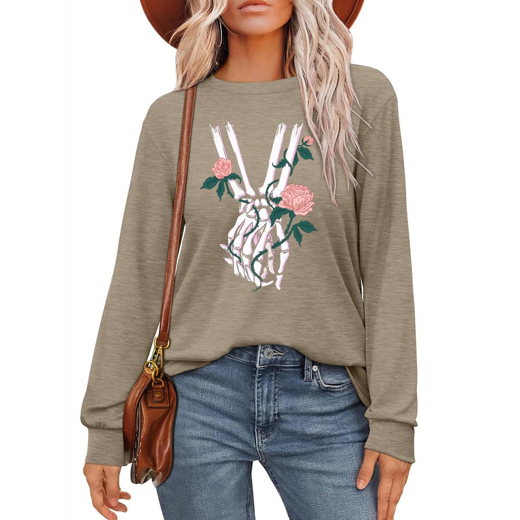 Женская мода рубашки с длинным рукавом свободные облегающие с круглым вырезом базовые топы повседневные наряды