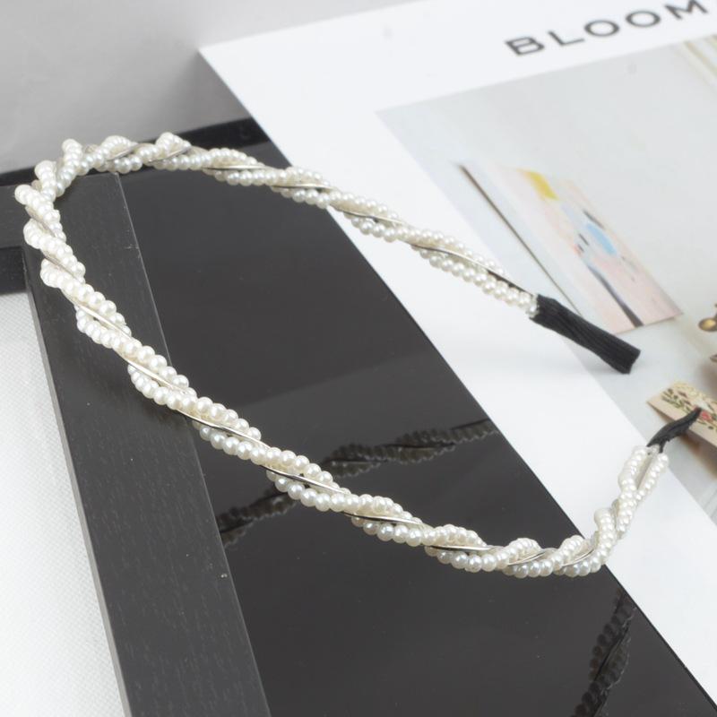 "Корейский стиль жемчужная свадебная повязка на голову - Модный аксессуар ручной работы"