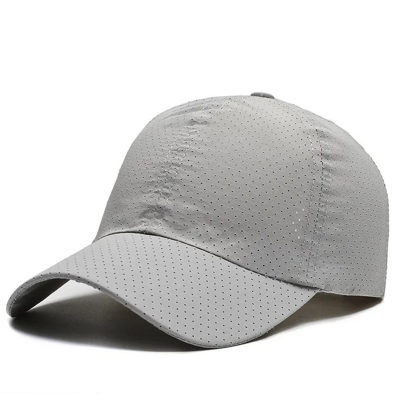 Hollow Mesh Baseball Cap For Men Summer Quick-Drying Breathable Sun Visors UV Protection Beach Hat Outdoor Sport Tennis Golf Cap Hip Hop Hats