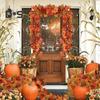 175CM Artificial Maple Leaf Garland Home Garden Indoor Outdoor Hanging Faux Plant Leaves Vine Halloween Fall Harvest Festival Decoration