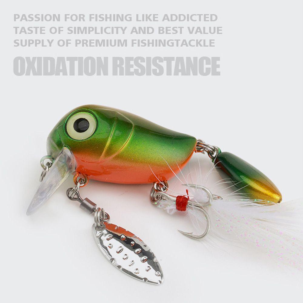 Hot Durable Sequins 3.8cm 5g Crank Bait Treble Hook Rotating Spinner Spoon Fishing Lure