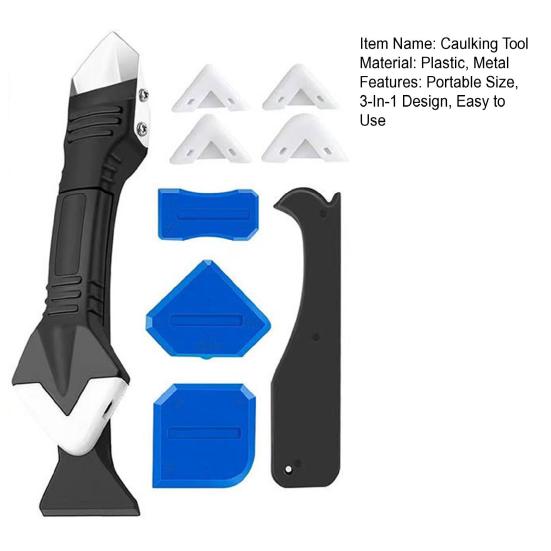 1 набор 3-в-1 скребков для заделки швов на кухне, в ванной, на полу, в окнах, инструменты для отделки, многоразовые инструменты для удаления затирки, герметика, выравнивания швов