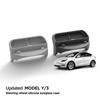 Для Tesla Model Y 2025 автомобильный ящик для хранения очков Модель 3 2025-2025 автомобильный органайзер для солнцезащитных очков чехол аксессуары для салона автомобиля
