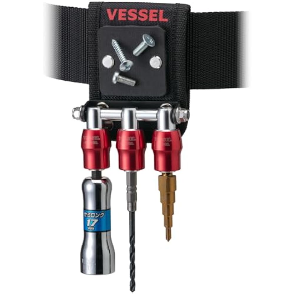 VESSEL (VESSEL) QB-10MB3K Quick Catcher Triple Holder with Magnet, Black