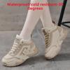 Women's Winter 2024 Thick-Soled Plush Sneakers: Fashionable, Warm, Non-Slip, Casual Cotton Shoes