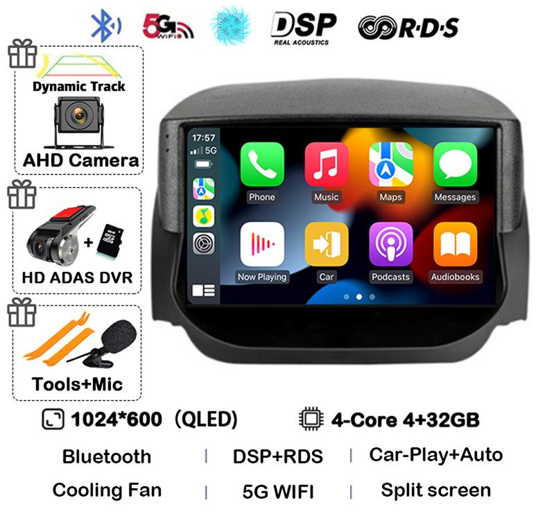 Android 14 Carplay Auto для Ford EcoSport Eco Sport 2014 2015 2016 2017 2018 Автомобильный радиоприемник GPS 4G+WIFI Мультимедийный стереоплеер QLED