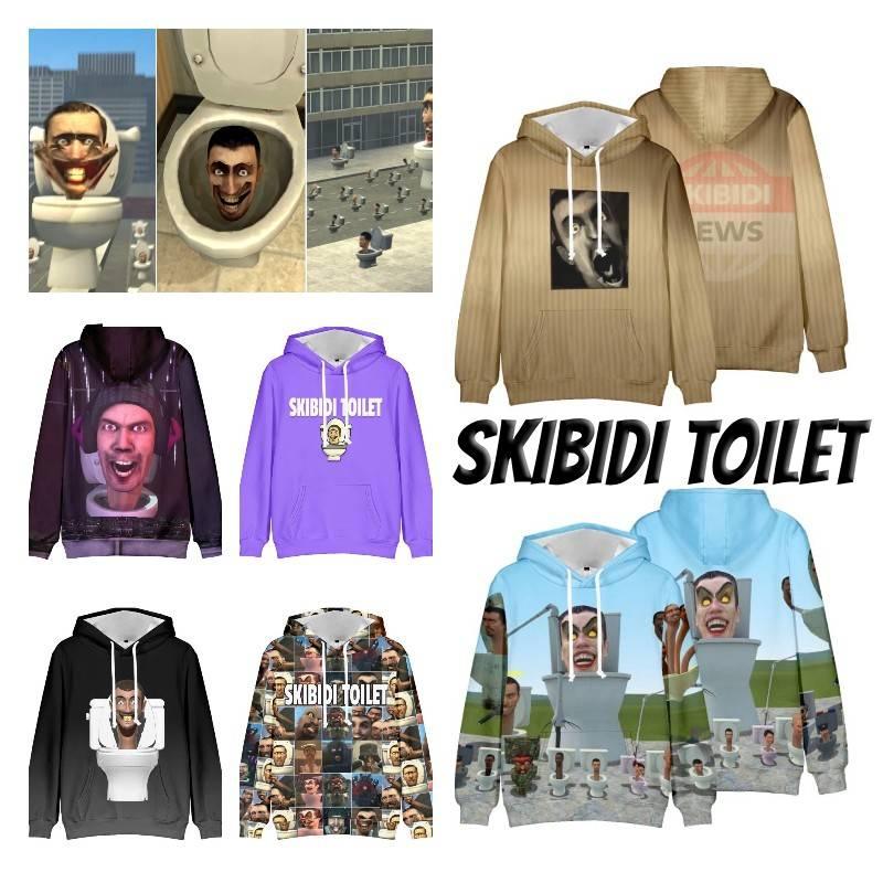 Skibidi Toilet Funny Casual Hooded Sweatshirt Creative Game Print Multiple Styles To Choose From