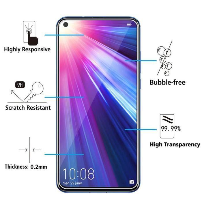 Film de protection écran - VCOMP - Huawei P40 Lite/Nova 6 SE - Lot de 3 - Verre Trempé - Résistant aux rayures