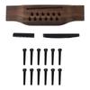 15Pcs Set 12 String Guitar Rosewood Bridge Guitar Bridge Nut Saddle Black Pin for Replacement