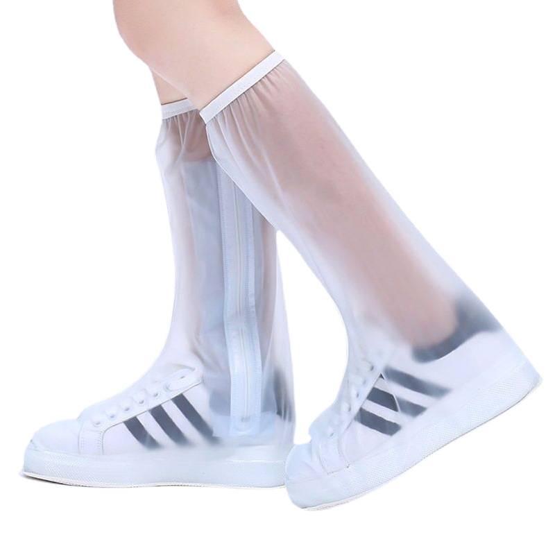 Унисекс Нескользящие Высокие Водонепроницаемые Бахилы - Износостойкие, Брызгозащищенные, Идеальные для Взрослых и Детей в Дождливых Уличных Условиях.