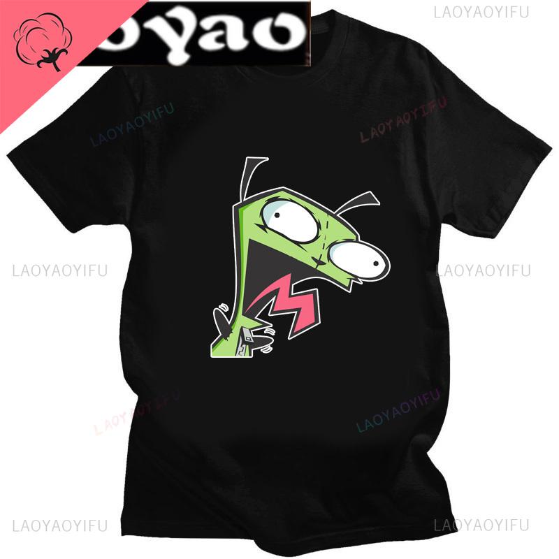 Аниме Invader Zim Invader Gir Graphic Tshirt Zim Image Cartoon T Shirt Unisex Unisex Cotton Tee Shirt Fashion Shirt Streetwear Tops Unisex