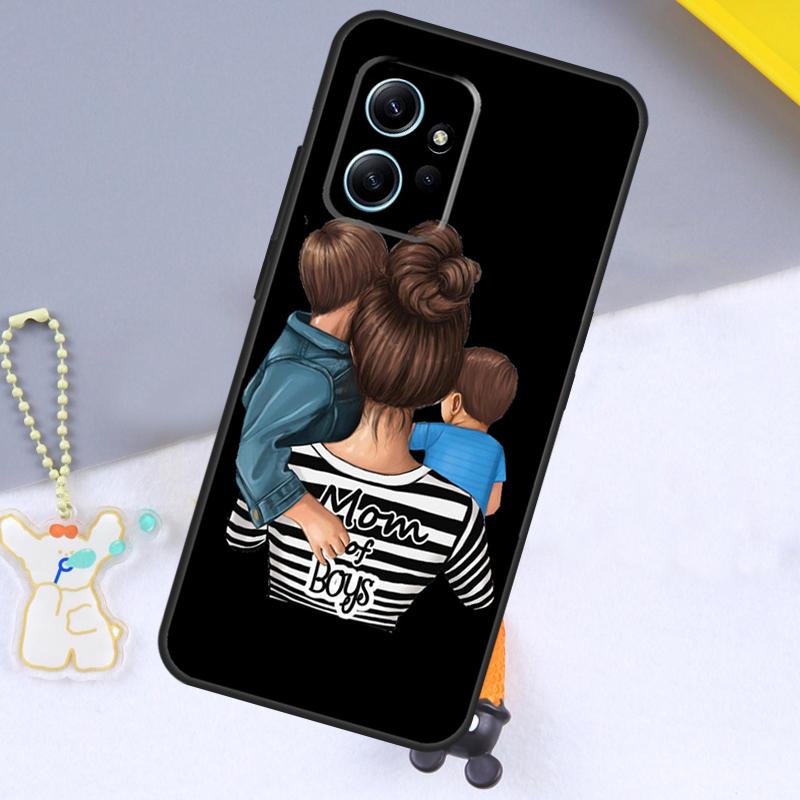 Чехол "Супер Папа Мама Малышка Двойняшки" для Xiaomi Redmi Note 12 9 10 11 Pro 12S 9S 10S 11S Чехол для Redmi 12 13C 12C 9C 10C
