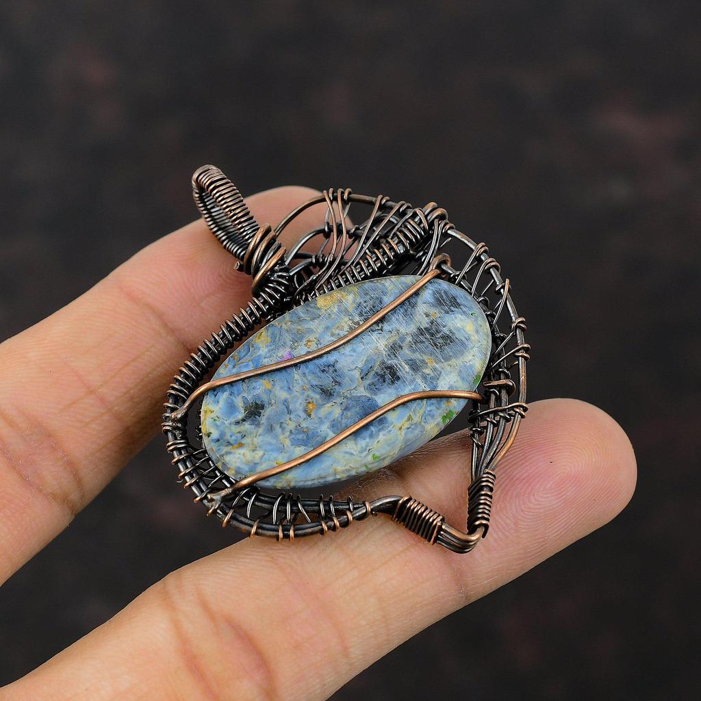 Pietersite Copper Pendant Wire Wrapped Pendant Copper Jewelry Real Gemstone Pendant Handmade Wire Wrap Jewelry Dainty Pendant Gift For Women
