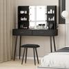 Furniouse туалетный столик с зеркалом, подсветкой, сенсорным выключателем, 3 режима освещения, яркость, регулируемый столовый гарнитур для спальни-студии