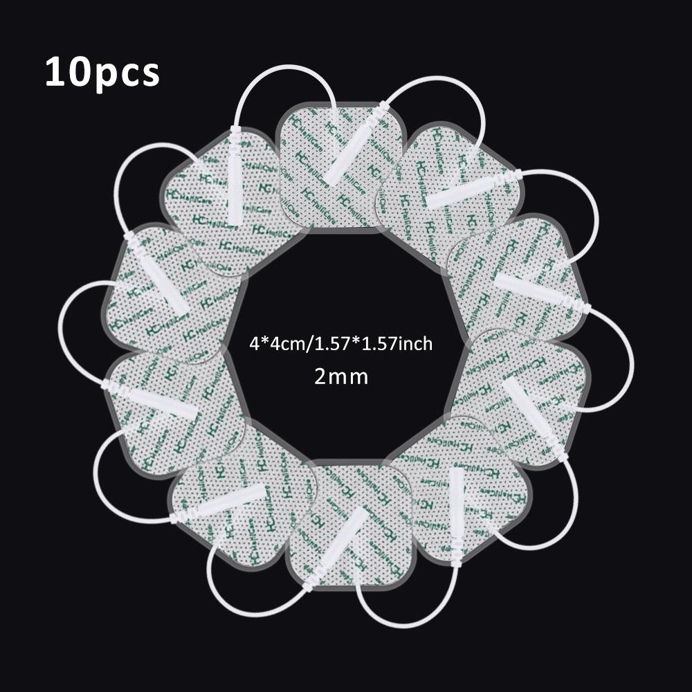 4x4cm/5x5cm TENS UNIT Raplacement Pads EMS Muscle Stimulator Electrode Pads 2.0mm Non Woven Fabric Massage Sticker Reusable Pads