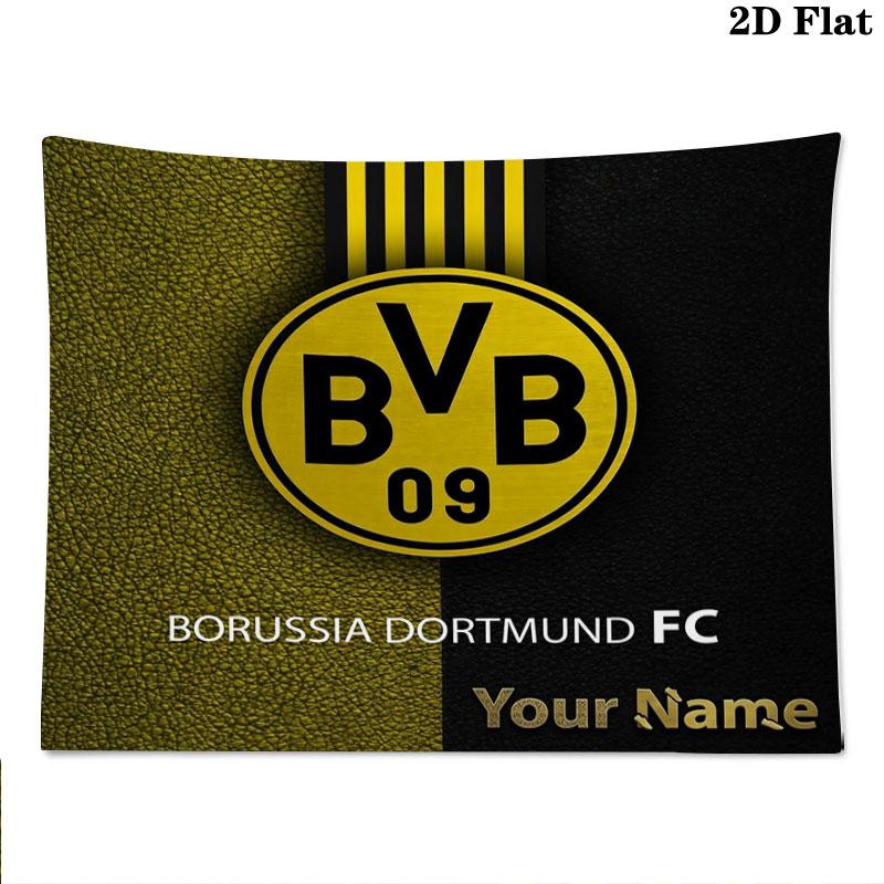 Borussia Custom Name Wall Tapestry Aesthetic Wall Hanging Printed Fabric Blanket Decorative Tapestries for Bedroom Living Room Home Decor