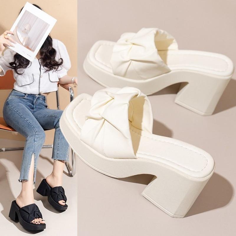 High Heel Slippers Thick Bottom Waterproof Platform Women Sandals