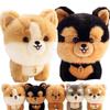 Adorbale Furry Plush Corgi Dog Plush Toy Stuffed Big Head Kawaii Lifelike Animal Shiba Inu ChowChow Yorkshire Bichon Husky Doll