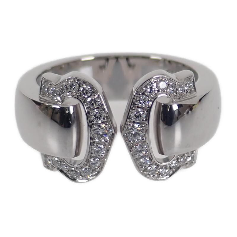 Cartier B4071047 #7(JP Size) Ring K18 White Gold/diamond Women