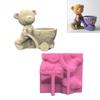 Pulling Bear Flower Pots Mold Epoxy Resin Molds Pen Holder Candle Holder Cement Planter Silicone Mould Home Decorations