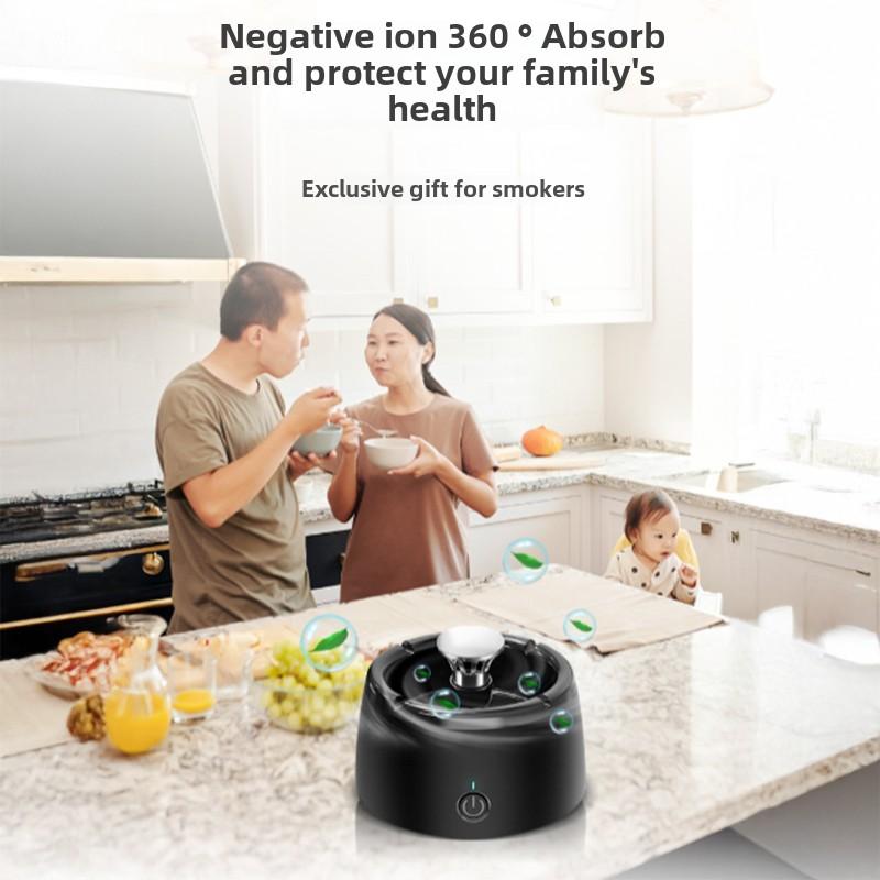 Intelligent Negative Ion Ashtray Air purifier,USB Rechargeable,suitable for Home,office,restaurant,the Best Gift for Boyfriend
