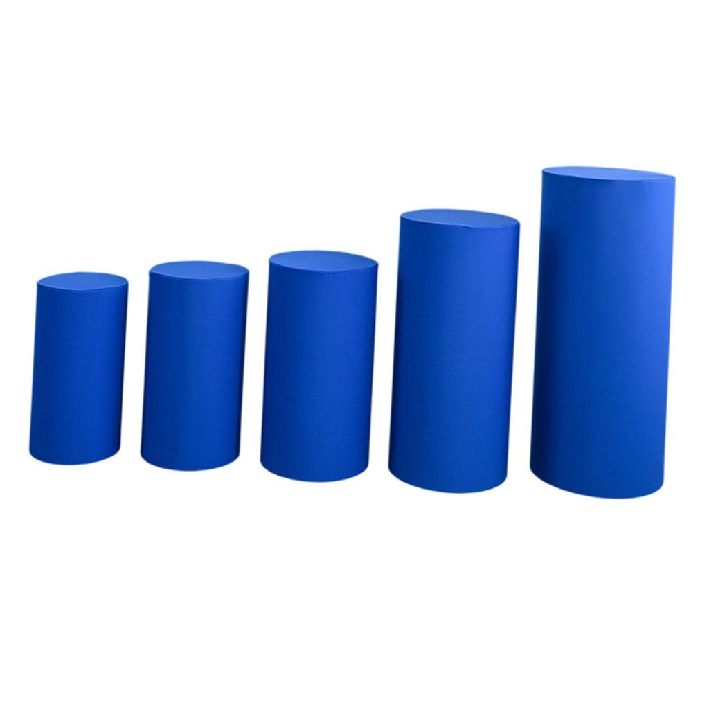5 Pieces Cylinder Plinth Display Box Stand Covers Cylinder Dessert Pedestal Covers for Graduation Events Holidays Thanksgiving