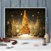 Алмазная вышивка Рождественская елка Полная квадратная дрель Алмазная картина Пейзаж Снежная мозаика Зимнее рукоделие Домашний декор