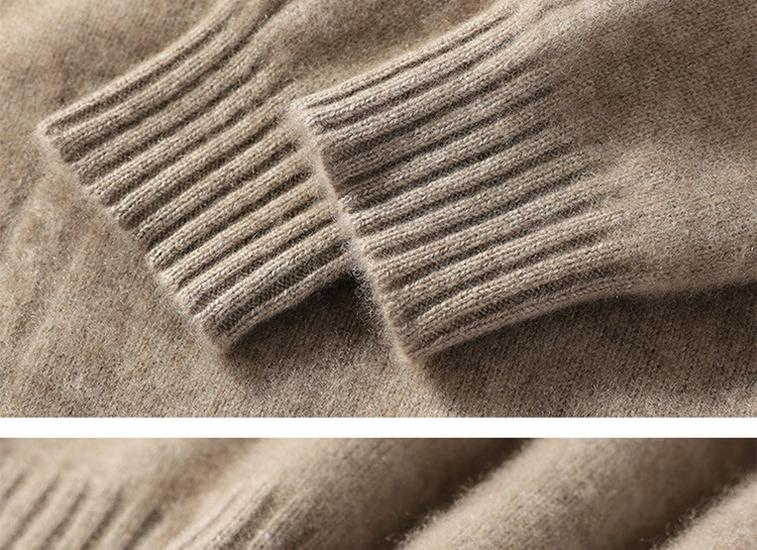 Women's Cashmere Knit Long Sleeve Base Layer - Soft, Warm, and Skin-Friendly for Autumn/Winter