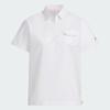 Adidas Футболка-поло Golf 25SS женская, тканая, с коротким рукавом, белая JF4569