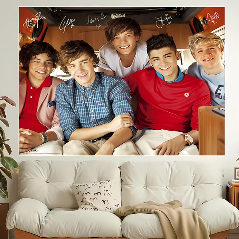 1 шт. Гобелен One Direction Where We Are Now, Декор для гостиной, спальни, офиса, вечеринки, Идеальный праздничный подарок
