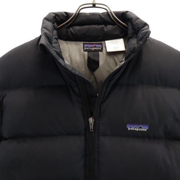 Patagonia На открытом воздухе Куртка пуховик с длинным рукавом XL14 Логотип серии Black Детская Б/У