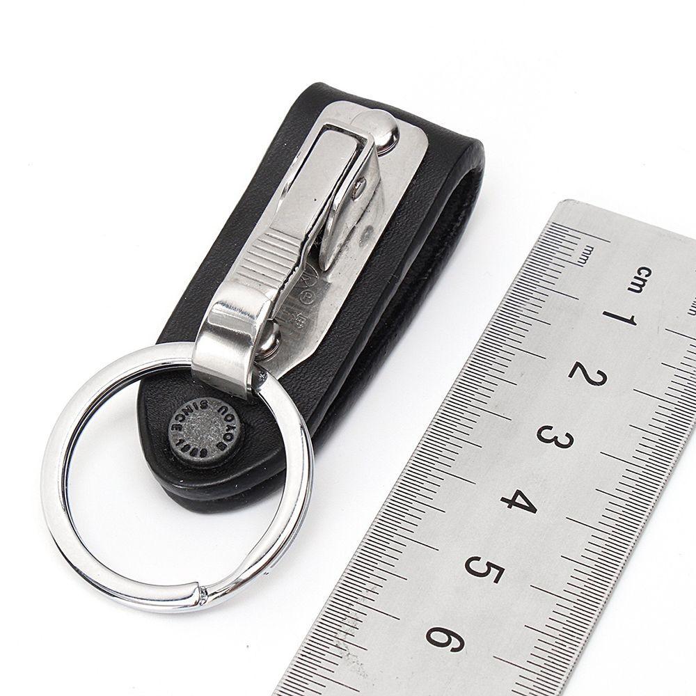 Steel Creative Detachable Keychain Men's Keyring Holder On Belt Clip Car Key Ring Accessories