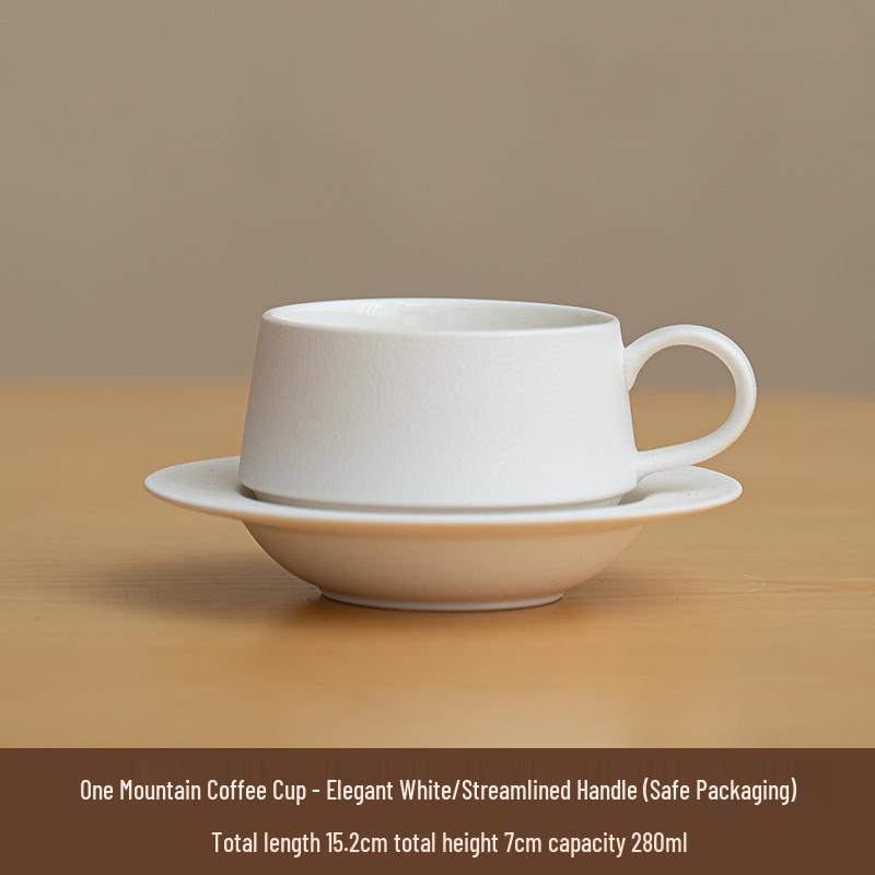 High-End Gradient Ceramic Coffee Cup & Saucer Set for Afternoon Tea
