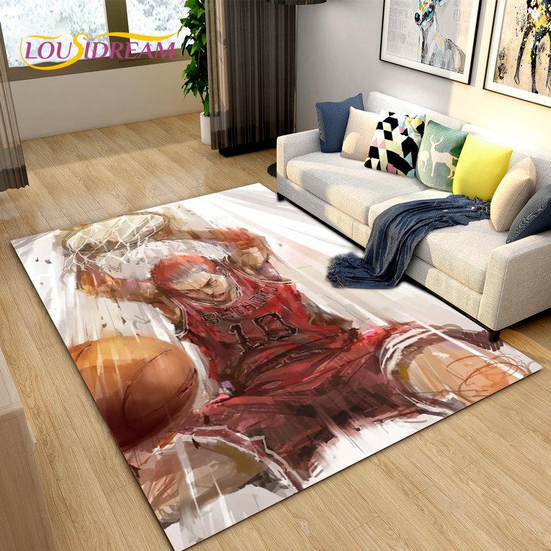 Slam Dunk Япония Аниме Мультфильм Коврик, Коврик для гостиной Спальня Диван Коврик Украшение, Дети играют Нескользящий напольный коврик