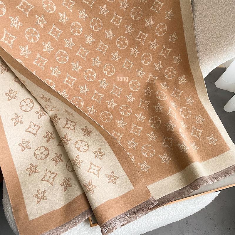 Double-Sided Imitation Cashmere Star Scarf: Women’s Fashionable Autumn/Winter Shawl