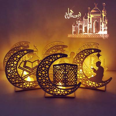 Фонарь Рамадан Украшение на Курбан-байрам Лампа EID Mubarak Исламский Мусульманский Декор для Вечеринки Фестивальный Столовый Светильник Принадлежности