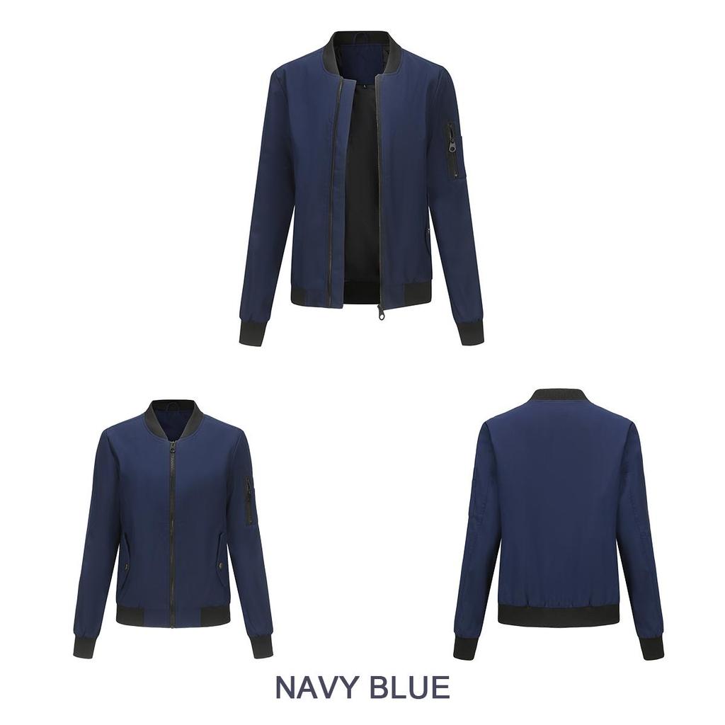 Женская куртка-бомбер с длинными рукавами, бейсбольный воротник, тонкая свободная верхняя одежда, летные куртки на молнии, весенне-осеннее пальто