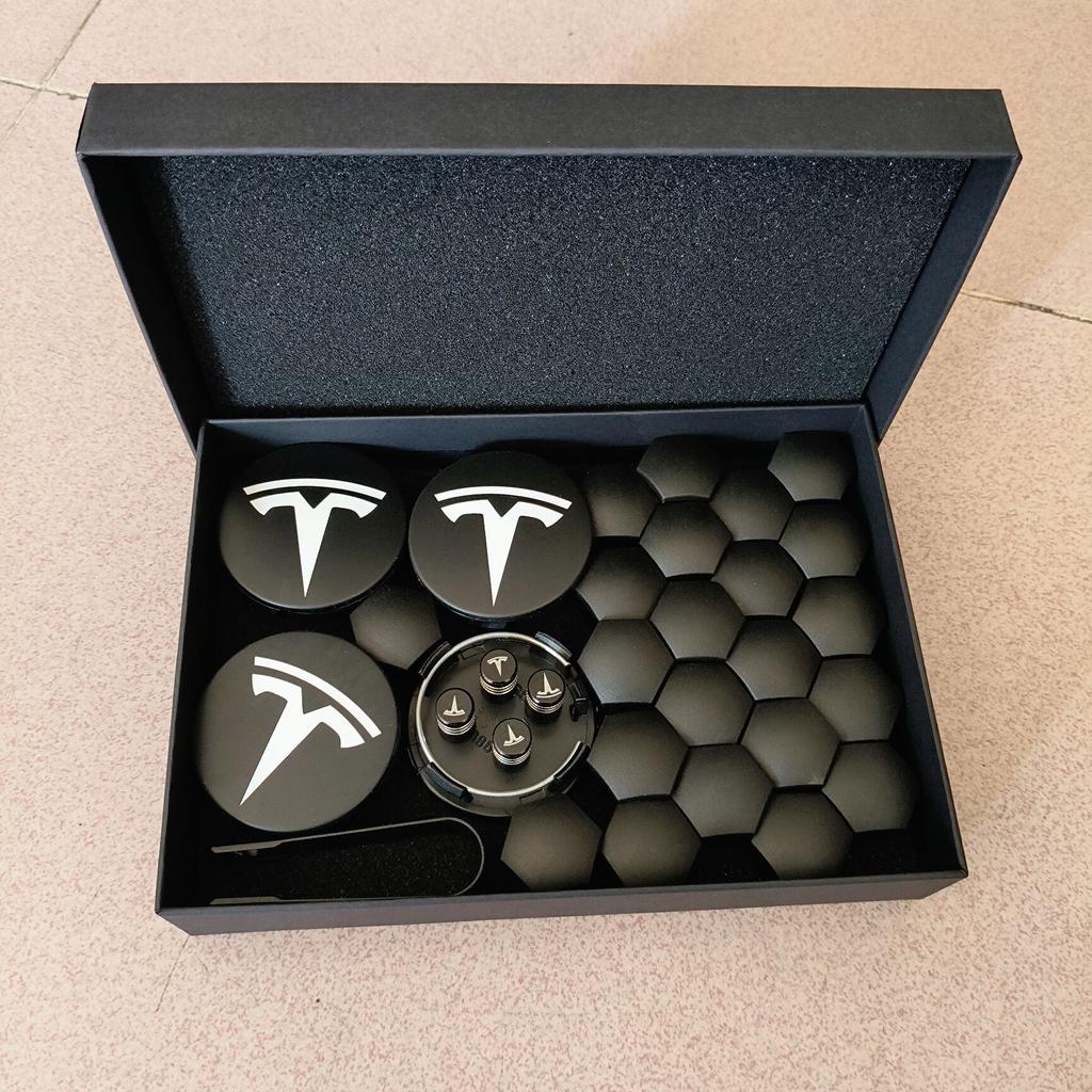 4PCS 25PCS 29PCS 56/57MM For Tesla Model3 /ModelY/2025 Model Y Juniper Sport Emblem Wheel Center Hub Cap Car Rims Cover Hubcaps