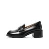 Belle Women's High-Heeled Leather Loafers