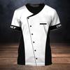 Men T-shirt Chef Broad Oversized Tops Punk 3D Print T Shirt Male Casual Fashion Summer Crew Neck Short Sleeve Daily