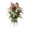 Christmas Swag Door Wreath Outdoor Fireplace Wall Decor Hanging Greenery Garland for Yard