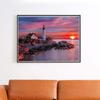 DIY Diamond Painting Lighthouse At Sunset Cross Stitch Kit Mosaic Art Diamond Painting Full Circle/Square Diamond Home Decoration