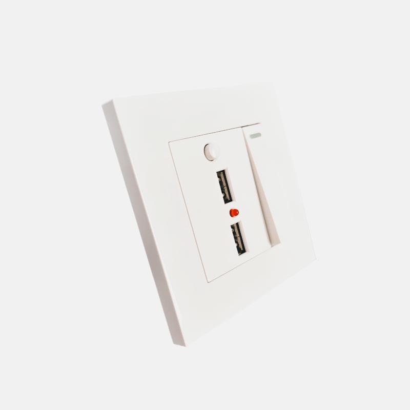 1-клавишный 2-канальный с 2 портами USB-розетка для зарядки, со светодиодной подсветкой, AC110-250 В, выключатель света с международной универсальной розеткой USB