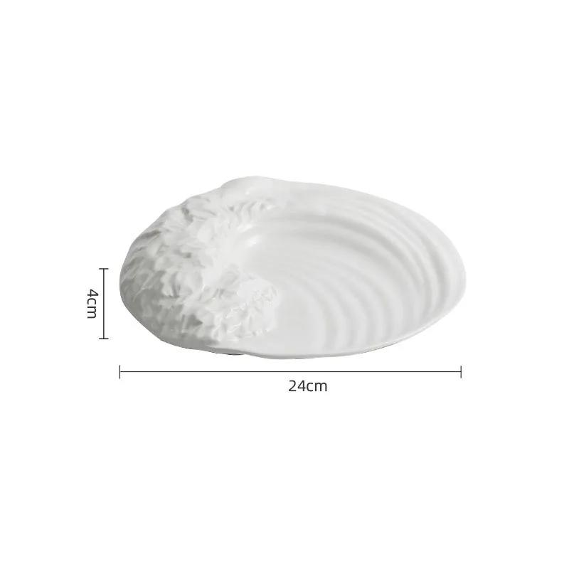 Stone Pattern Mountain Sea Plate Ceramic Special Shaped Tableware Dessert Plate Snack Plate Sushi Plates Artistic Tableware