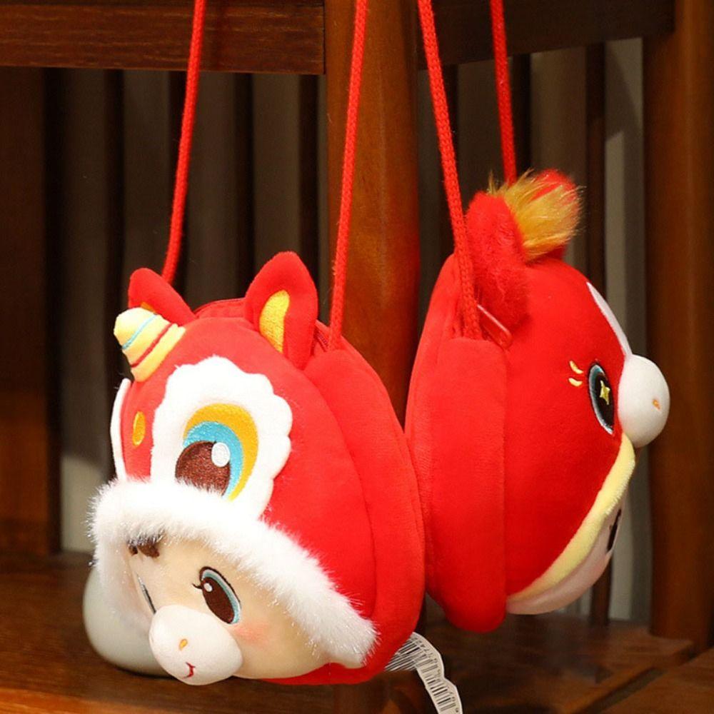 Red Packet Horse Year Money Bag Lucky Horse Lucky Horse Plush Bag Childrens Gift